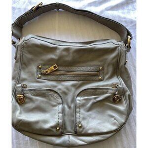 Vintage Marc Jacobs Christy Leather Gray Gold Handbag Iconic Shoulder Bag Purse